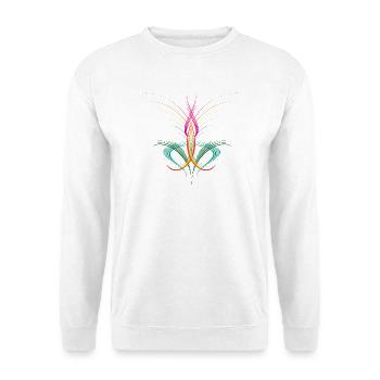 Flowing line ornament – abstract colour energy - Unisex Sweatshirt - white - Front