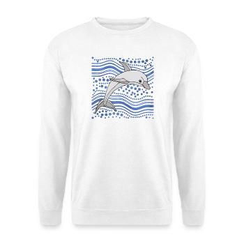 dauphin - Sweat-shirt Unisexe - blanc - Devant