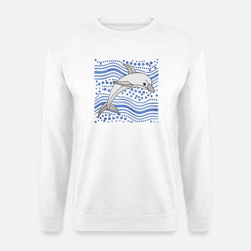 Delfin - Unisex Pullover - Weiß