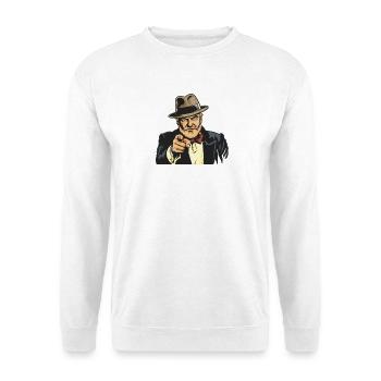 Vintage Gangster Index Finger (I want you!) - Unisex Sweatshirt - white - Front