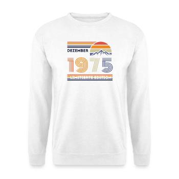 Vintage Birthday Limited – December 1975 - Unisex Sweatshirt - white - Front