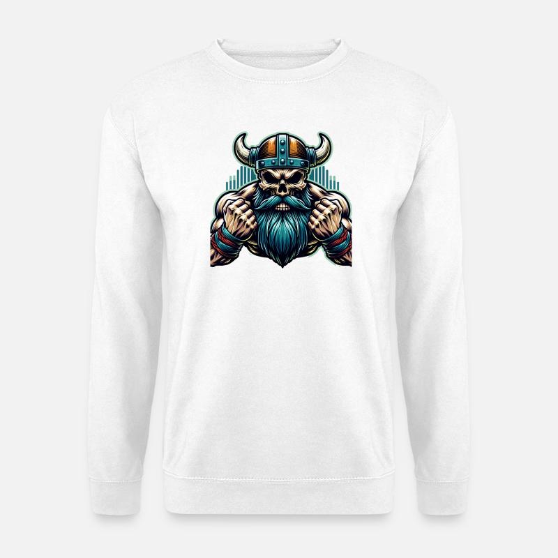 Viking Skull - Unisex Pullover - Weiß