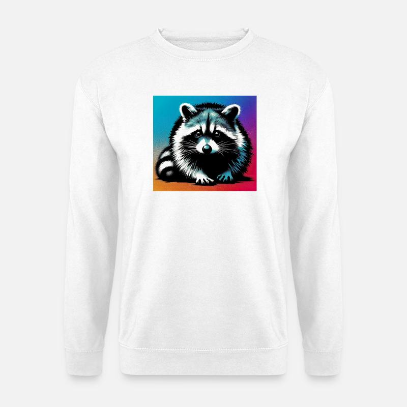 Waschbär - Unisex Pullover - Weiß