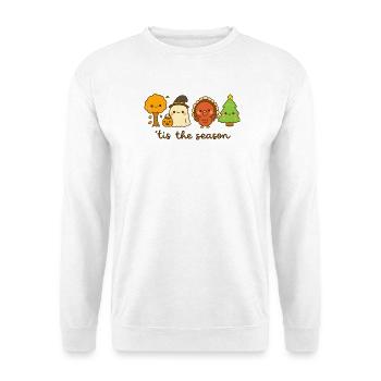 Es ist die Jahreszeit Cute Holiday Crew, Weihnachten - Unisex Pullover - Weiß - Vorne