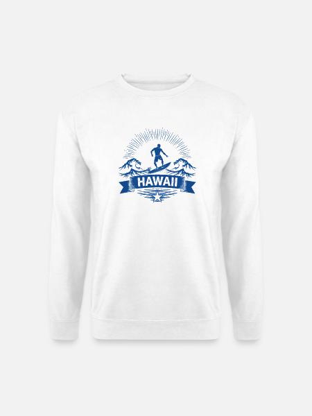 Hawaii Surfer Surfer on Pacific Wave - Unisex Sweatshirt - white