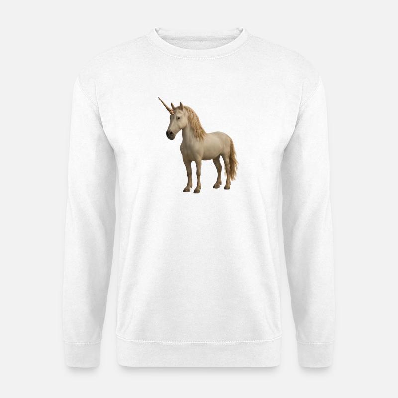 Creme Einhorn - Unisex Pullover - Weiß
