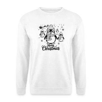 Festive Penguin Wishes Merry Christmas - Sweat-shirt Unisexe - blanc - Devant