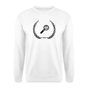 Magnifying Glass Symbol Wreath - Unisex Sweatshirt - white - Front