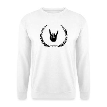 Party Hand Symbol Wreath - Unisex Sweatshirt - white - Front