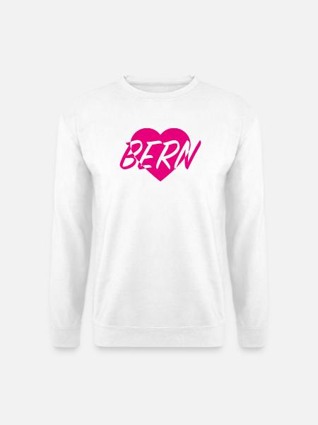 I LOVE BERN Herzmuster - Unisex Pullover - Weiß