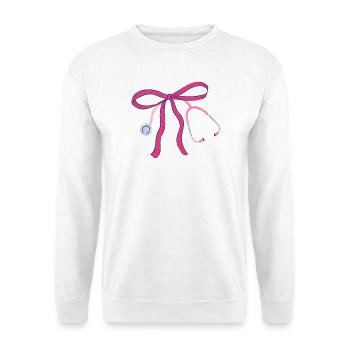 Nurse Stethoscope Knot - Unisex Sweatshirt - white - Front