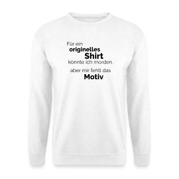 Motif - Sweat-shirt Unisexe - blanc - Devant