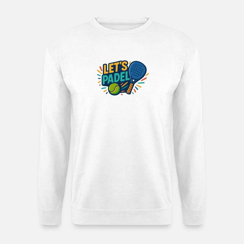 Padel Motiv Lets Padel - Unisex Pullover - Weiß
