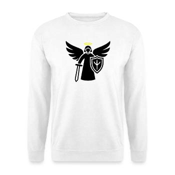 krieger engel piktogramm schild - Unisex Pullover - Weiß - Vorne