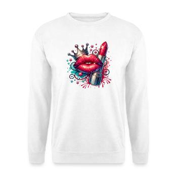 Girl Stuff Glamour Queen Lipstick - Unisex Sweatshirt - white - Front