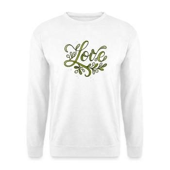 Lettrage d’amour avec gui - Sweat-shirt Unisexe - blanc - Devant
