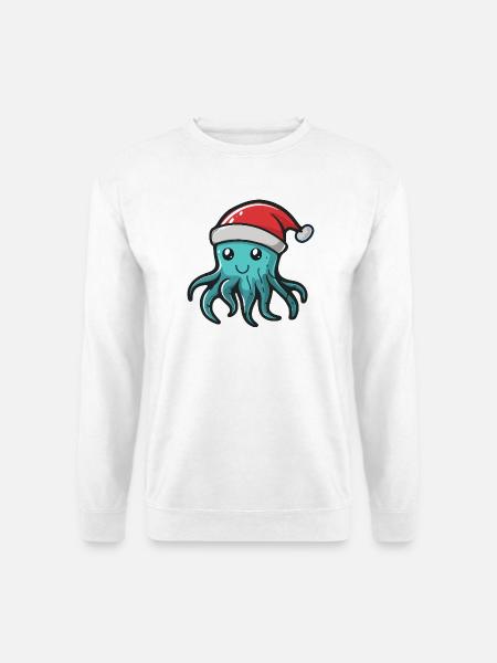 Méduse Noël - Sweat-shirt Unisexe - blanc