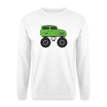 Camion monstre - Sweat-shirt Unisexe - blanc - Devant