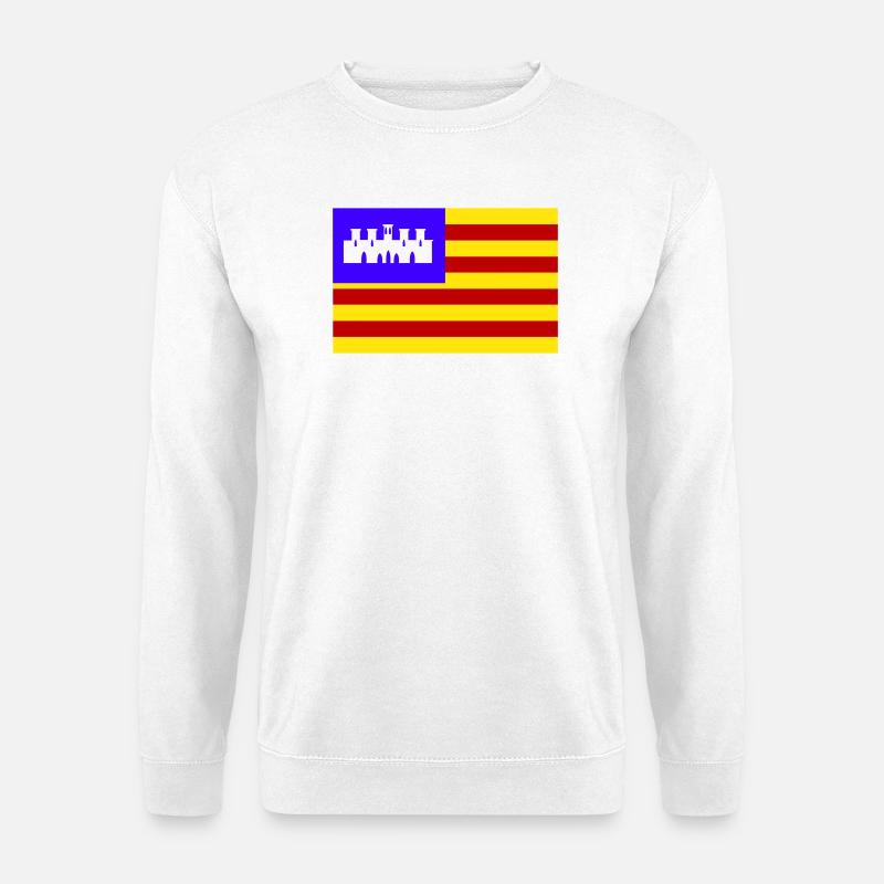 Mallorca Flagge - Unisex Pullover - Weiß