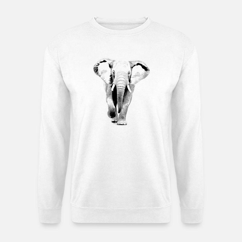 Elefant - Unisex Pullover - Weiß