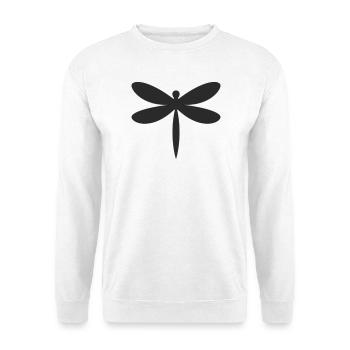 Silhouette de la Libellule - Sweat-shirt Unisexe - blanc - Devant