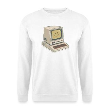 Vintage Smile Retro-Computer - Unisex Pullover - Weiß - Vorne
