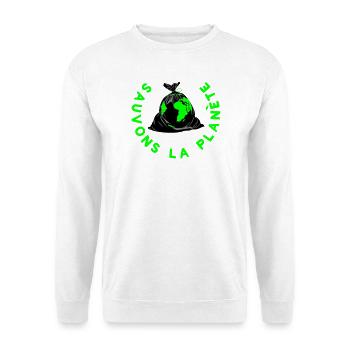 Rette den Planeten - Unisex Pullover - Weiß - Vorne