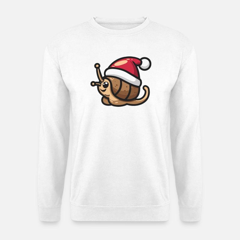 Schnecke Weihnachten - Unisex Pullover - Weiß