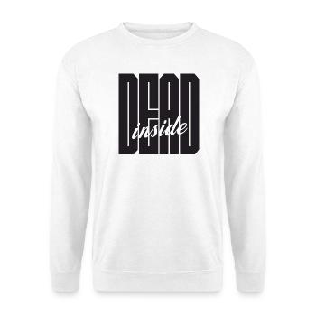 Dead Inside fettes Logo - Unisex Pullover - Weiß - Vorne