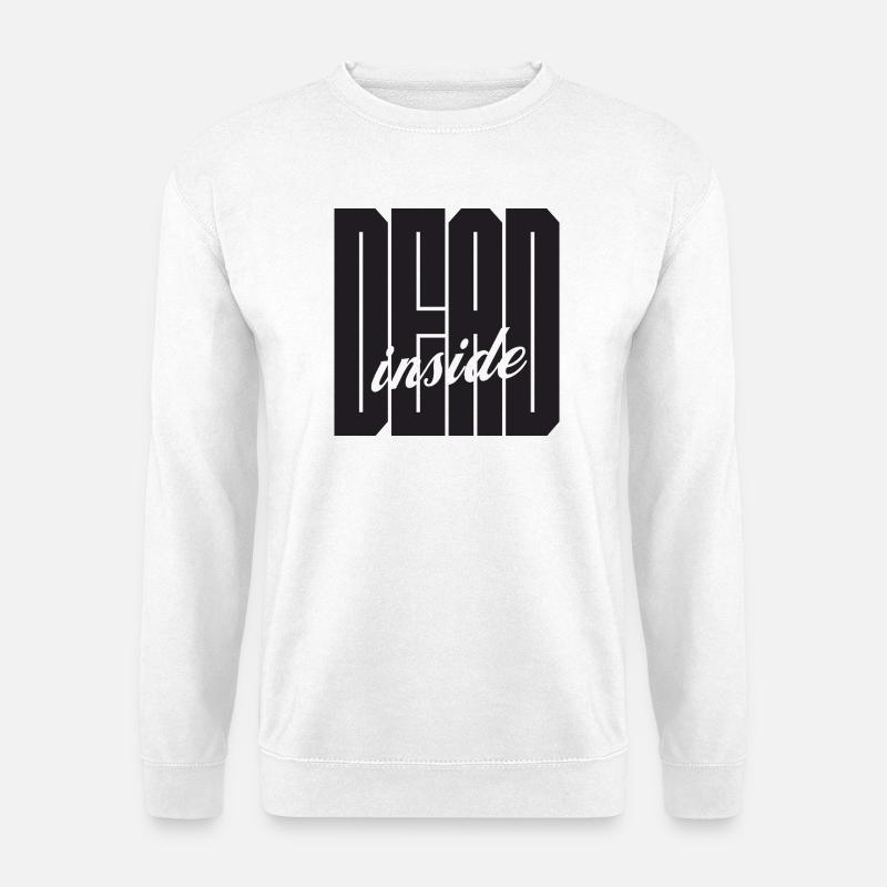 Logo gras Dead Inside - Sweat-shirt Unisexe - blanc