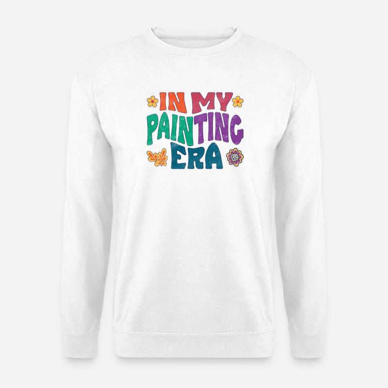 in_my_painting_era_dark_Kopie - Unisex Pullover - Weiß