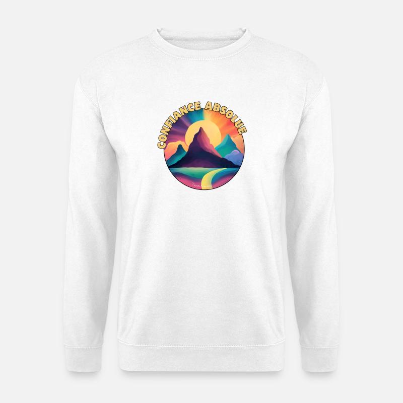 Absolute Trust Rainbow Mountains - Unisex Sweatshirt - white