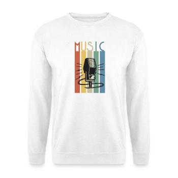 Bande musicale de microphone rétro - Sweat-shirt Unisexe - blanc - Devant