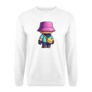 Colorful Hat Adventurer Figurine talahon style - Unisex Sweatshirt - white - Front