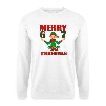 Elf 6–7 Vibes – WEIHNACHTEN (Inspiriert vom 6- - Unisex Pullover - Weiß - Vorne