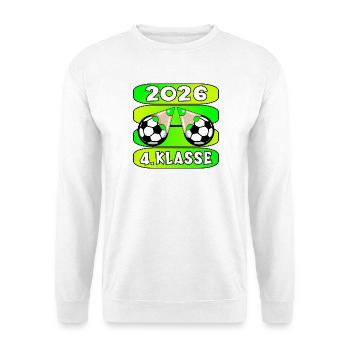 Fußball Grundschule Vierte Klasse 2026 - Unisex Pullover - Weiß - Vorne