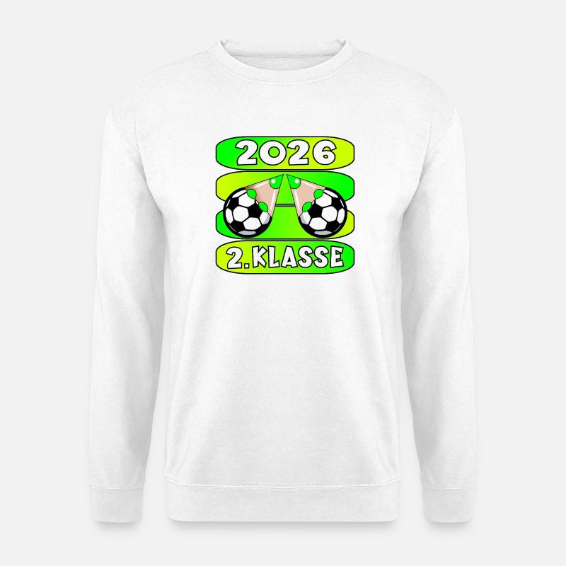 Fussball Grundschule 2 Klasse 2026 - Unisex Pullover - Weiß