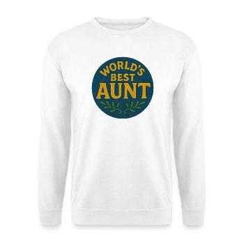 World's Best Aunt Patch - Unisex Sweatshirt - white - Front