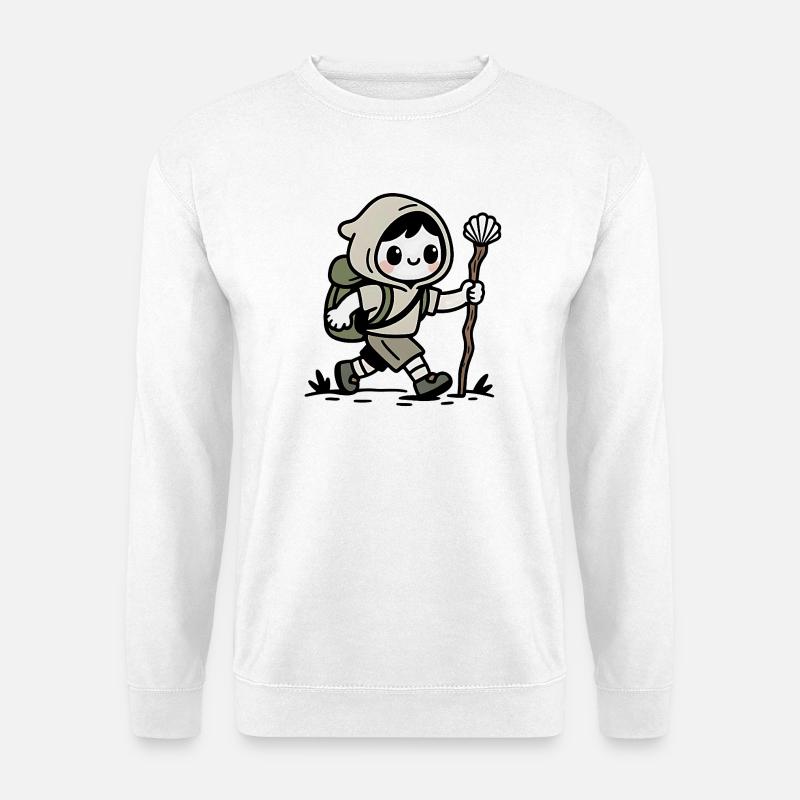 Pilger auf dem Jakobsweg - Unisex Pullover - Weiß