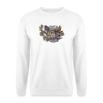 Golden Blossoms Ornaments Contrast - Unisex Sweatshirt - white - Front