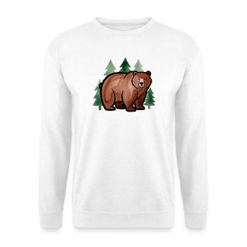 Forest bear in watercolor style - Unisex Sweatshirt - white - Front