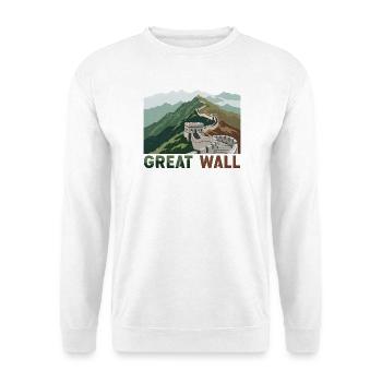 Große Mauer Chinesische Mauer - Unisex Pullover - Weiß - Vorne