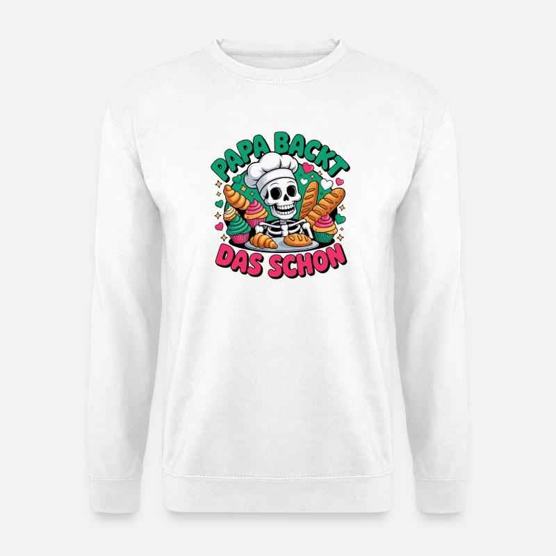Dad bakes it nicely - Unisex Sweatshirt - white