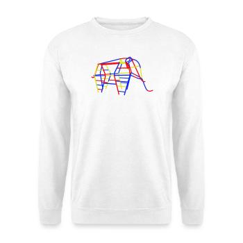 GDR Climbing Elephant - Unisex Sweatshirt - white - Front