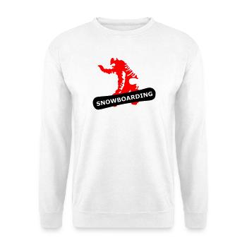Planche à neige - Sweat-shirt Unisexe - blanc - Devant