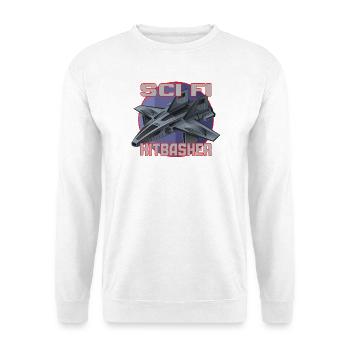 SciFi Kitbasher Jet Design - Unisex Sweatshirt - white - Front