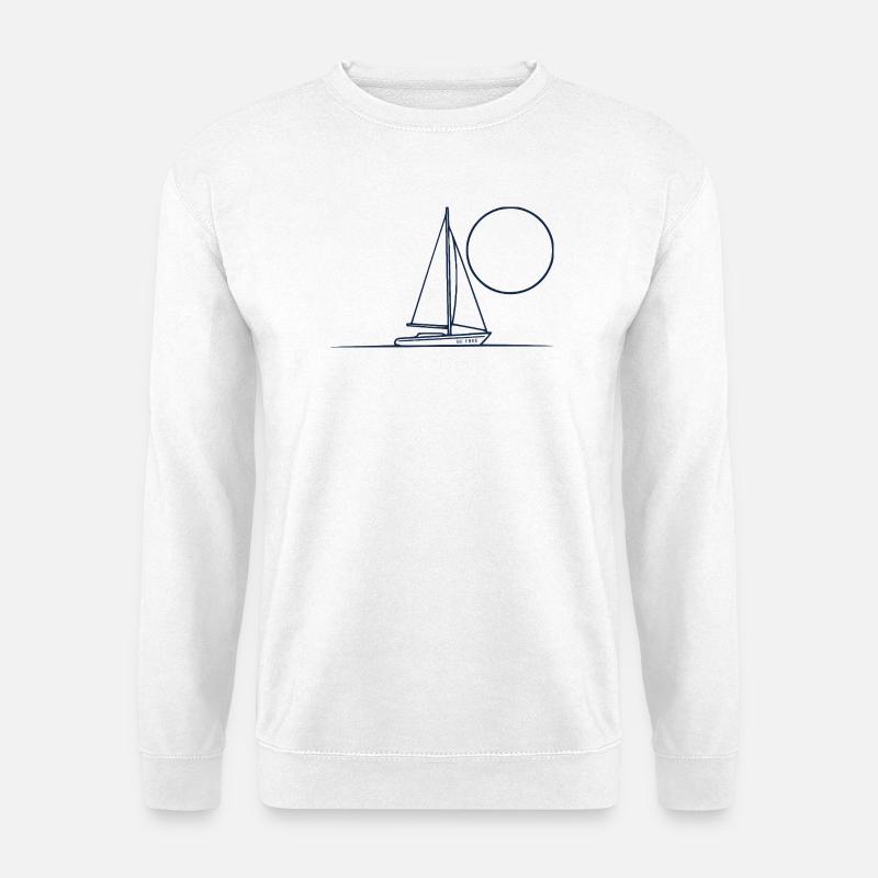 Segelboot - Unisex Pullover - Weiß