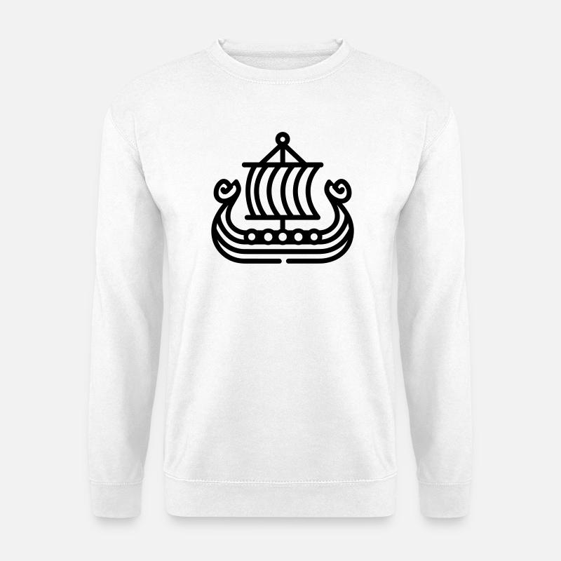 Wikingerschiff - Unisex Pullover - Weiß
