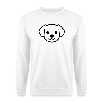 Face de chiot - Sweat-shirt Unisexe - blanc - Devant