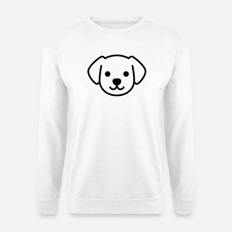 Hund Welpe Gesicht - Unisex Pullover - Weiß